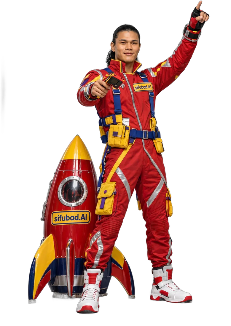 Alan Budi, Rocket Launch Commander sifubad.AI, bersedia melancarkan roket